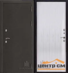 Дверь мет. REGIDOORS Термо3 968x2052 "Пр" антик темное серебро/меламин венге светлый