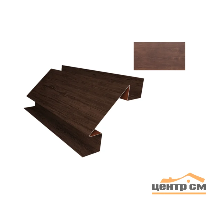 Планка угла внутреннего сложного Print Premium Cherry Wood Fresh TwinColor для М/сайдинга Блок-Хаус NEW 3м.п.