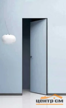 Дверь PROFILO PORTE PX-0 REVERS Invisible "Пр" (петли слева) под покраску кромка хром с 4-х ст./врезка под 2 петли KronaK и замок 600*2100