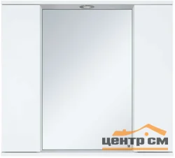Зеркало-шкаф Misty Лира 80 с 2 шкафами, с отталкивающем покрытием, белая эмаль