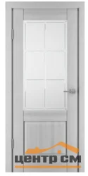 Дверь UBERTURE Баден 2, Ral 7047 серый шелк эмаль со стеклом, 60