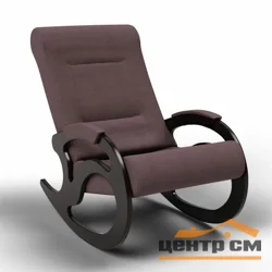 Кресло-качалка велюр 11-Т-КМ, светло-коричневый, каркас черный