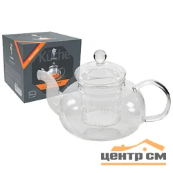 Чайник заварочный LEONORD AROMA, объем:850 мл (боросиликатное стекло)