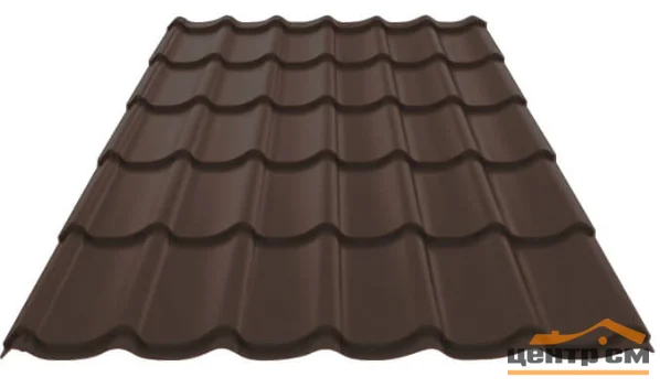 Профиль декоративный Монтеррей, PE RAL 8017 (шоколад), 0.45 мм, 1.19*3.75 м.п. (Дисконт)