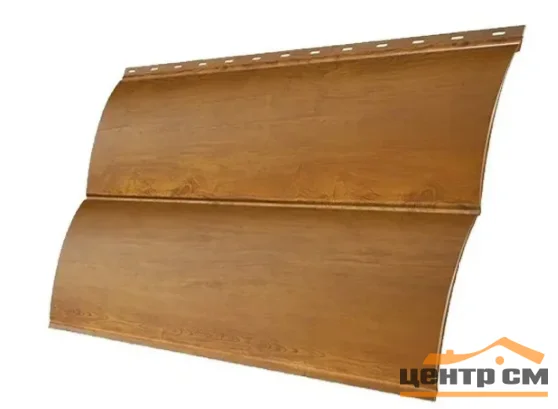М/сайдинг Блок-Хаус NEW (GL) Print Premium Golden Wood Fresh TwinColor толщина 0,45мм, размер 0,361*1.16 м.п. (в пленке)