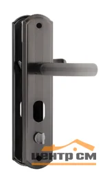 Ручка дверная на планке Нора-М 200-68 мм STD левая матовый хром/черный никель