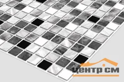 Панель листовая ПВХ «Бюджет» мозаика "Мрамор черно-белый" 957х480 (пленка 0,3мм) Регул