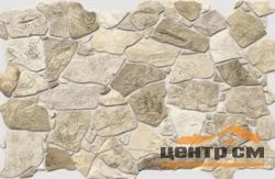 Панель листовая ПВХ «Премиум Light» камень «Дикий бежевый» 596х444 (пленка 0,6мм) Регул