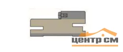 Стойка дверной коробки (радиус) "Ульяновские двери" телескопическая с уплотнителем темный анегри тон 74 75мм*34мм*2150мм, МДФ