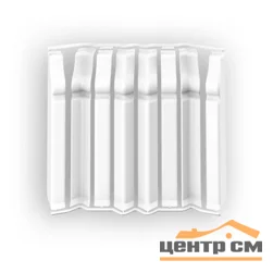 Накладки для плинтуса фигурного 80мм "Идеал Дюра" (2 набора из 8 эл. во флоупаке), 001 Белый