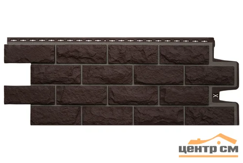 Панель цокольная Grandline Колотый камень Design шоколадный со швом RAL 7006 992*0,392 м (S=0.39м2)