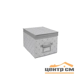 Короб для хранения "Орнамент", Д400 Ш300 В250, серый