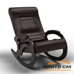Кресло-качалка 11-К-В, экокожа венге, каркас черный