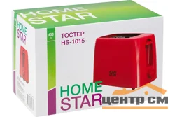 Тостер HOMESTAR HS-1015, цвет: красный, 650 Вт