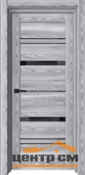 Дверь ДВЕРИ ГУД IKS-3 X-32 экошпон ривьера грей стекло черное 60