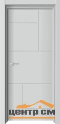 Дверь ДВЕРИ ГУД NEO 3213 Эмаль-Soft Ясень серый частичное стекло 60