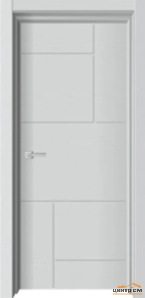Дверь ДВЕРИ ГУД NEO 3213 Эмаль-Soft Ясень серый частичное стекло 80