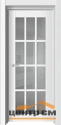 Дверь ДВЕРИ ГУД NEO 696 Эмаль-Soft Ясень белый стекло 60