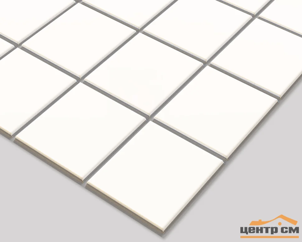 Панель листовая ПВХ «Бюджет» плитка Квадрат белый 954х478 (пленка 0,3мм) Регул