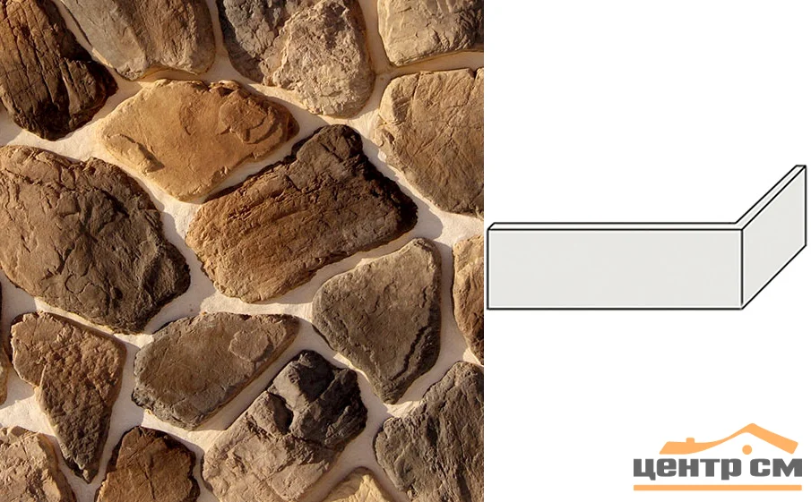 Камень облицовочный White Hills Хантли угловой без шва, арт.606-45