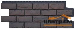 Панель цокольная Grandline Колотый камень Design Plus, трюфель c черным швом 992*0,392 м (S=0.39м2)