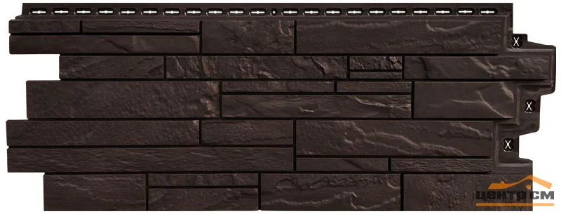 Панель цокольная Grandline Скала Classic шоколадный 975*0,395 м (S=0.39м2)
