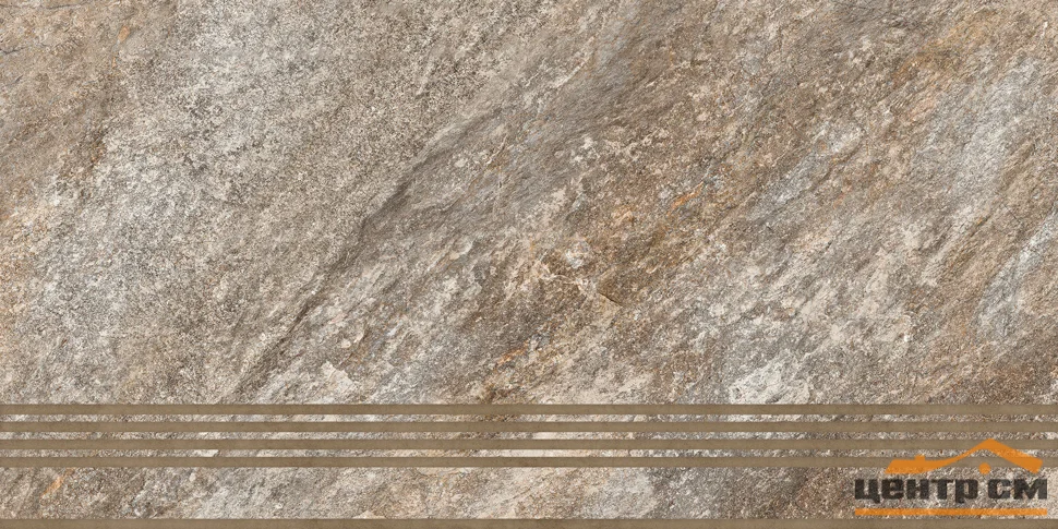 Керамогранит GLOBAL TILE Thor_GT бежевый Ступень 30x60 арт.ST216VG