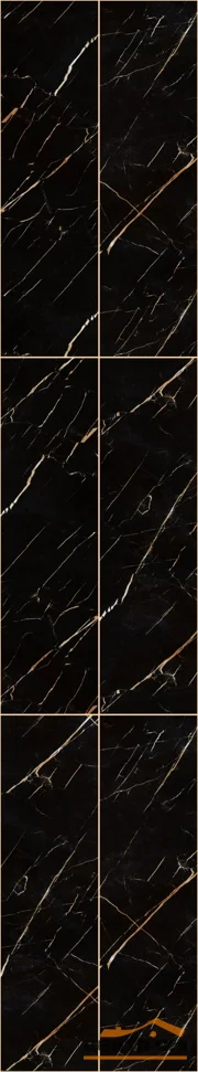 Панель ПВХ 0,25*2,7м фотопечать 9803 Black Marble Straight 8мм коллекция ULTRA marble