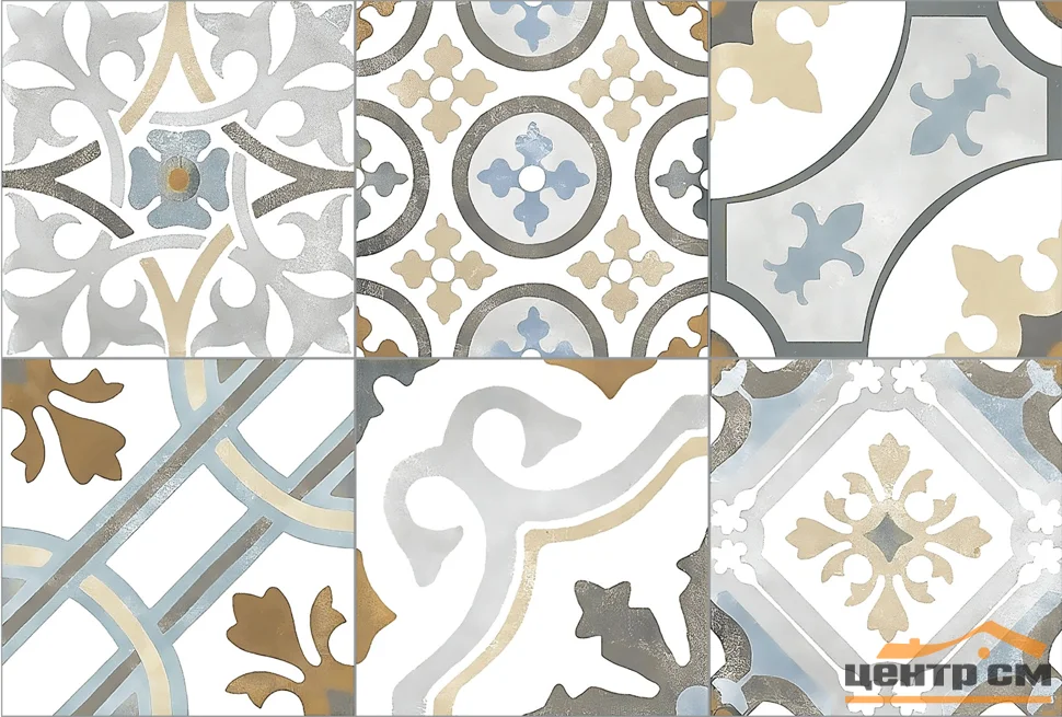 Плитка GLOBAL TILE Emotion пэчворк 27x40 арт.9EM0139TG