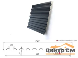 Профнастил С-21(Тип), 0.4 мм, PE двусторон, RAL ** 1.04 * м2
