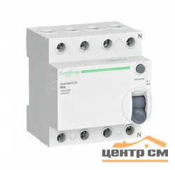 Выключатель дифференциального тока (УЗО) 4п 40А 100мА тип AC City9 Set 400В SE C9R56440