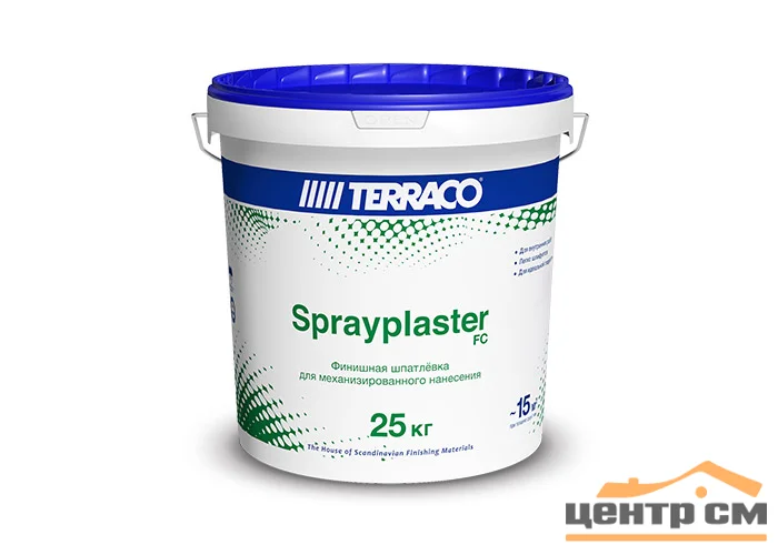 Шпаклевка готовая TERRACO Sprayplaster FC финишная для механизированного нанесения 25кг