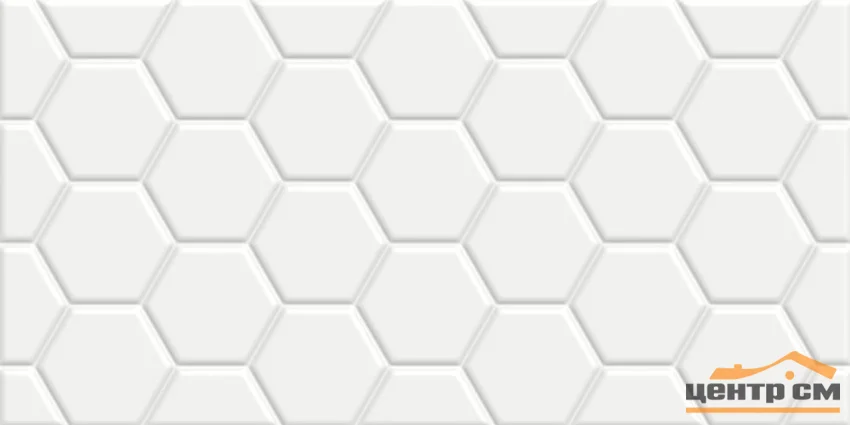 Плитка New Trend Edelweiss Hexagon White стена 300*600*9 арт.WT36EDW15