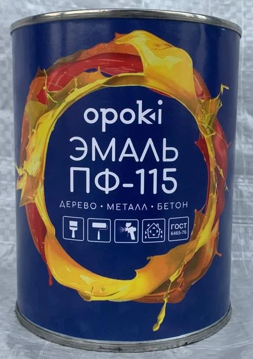 Эмаль ПФ-115 зеленая 10кг OPOKI ГОСТ 6465-76