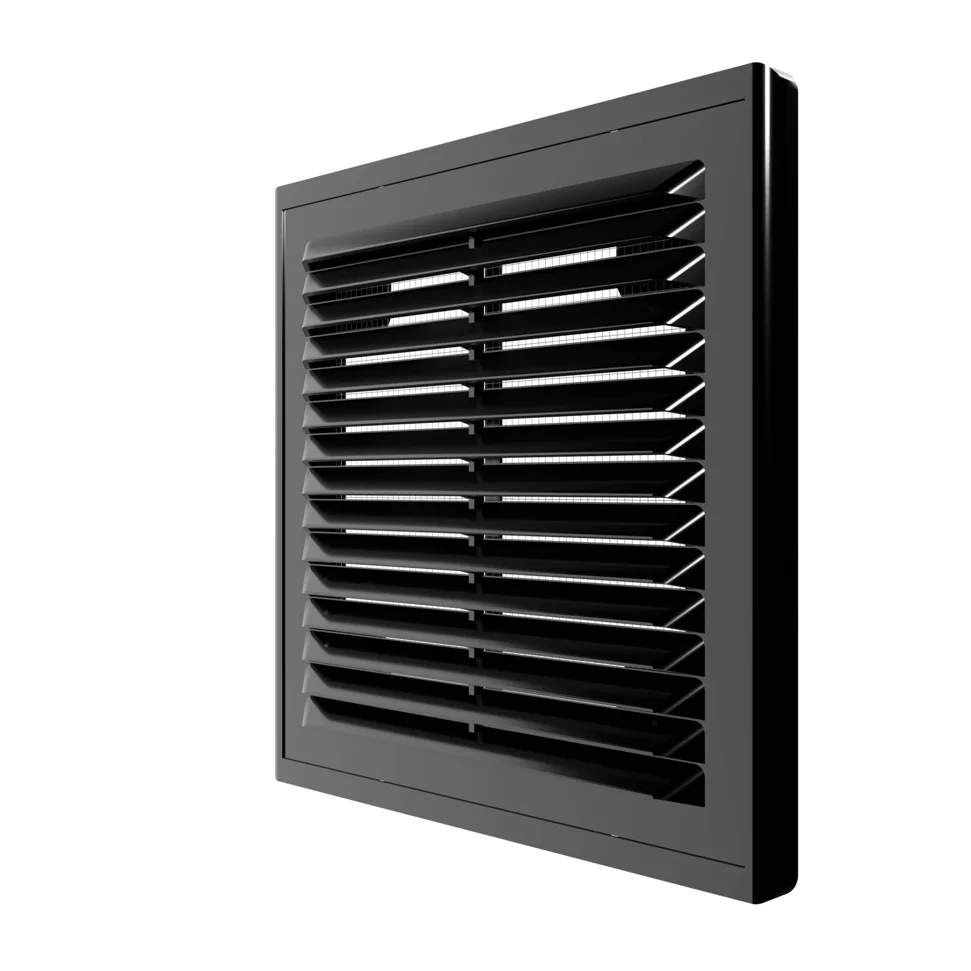 Решетка вентиляционная Р сетка разъемная 150х150 пластик Black, ЭРА Решетка вентиляционная Р сетка разъемная 150х150 пластик Black, ЭРА
