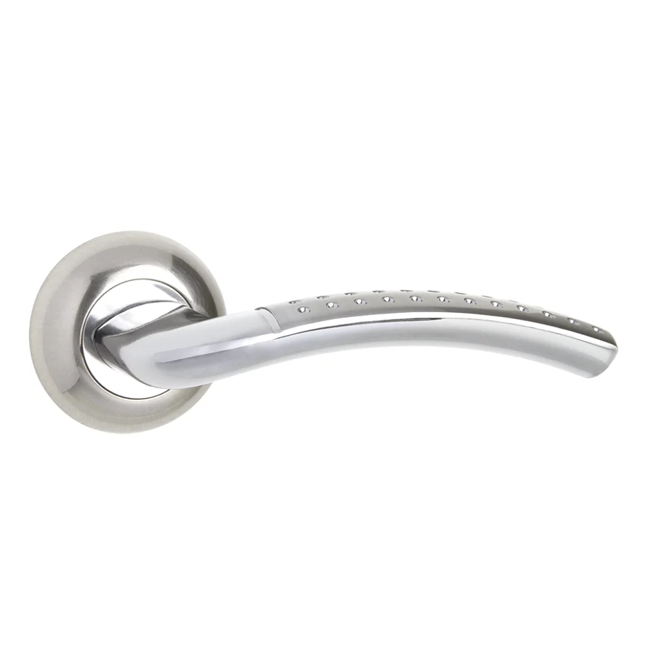 Ручка дверная AJAX LEGENDA PR SN/CP-3 матовый никель/хром 105мм