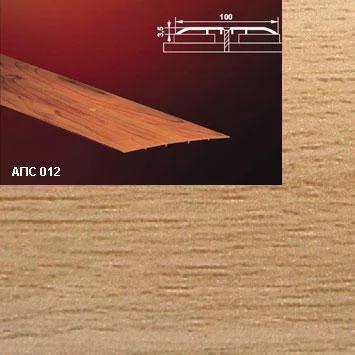 Порог АПС 012 алюминиевый 2700*100*3,5 мм одноуровневый (30 - бамбук)