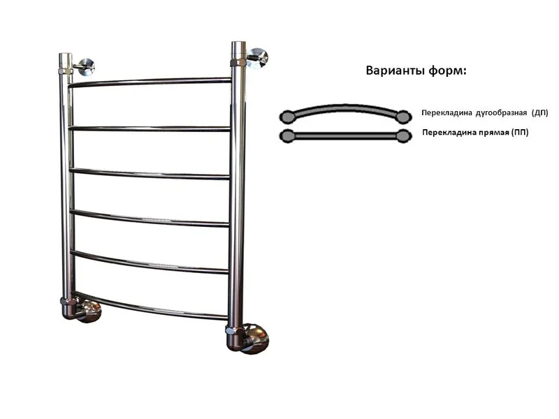 Полотенцесушитель Классика К-4 500х800 1", 8 перекладин, ПП (нижнее подключение)
