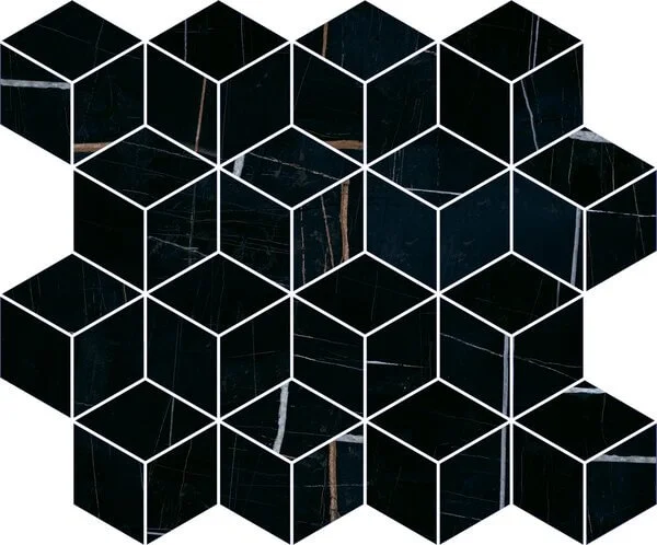 Плитка KERAMA MARAZZI Греппи черный мозаичный декор 45x37,5x10 арт.T017&#92;14026
