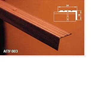 Порог АПУ 003 алюминиевый 1800*24*18 мм угловой (09-белый)