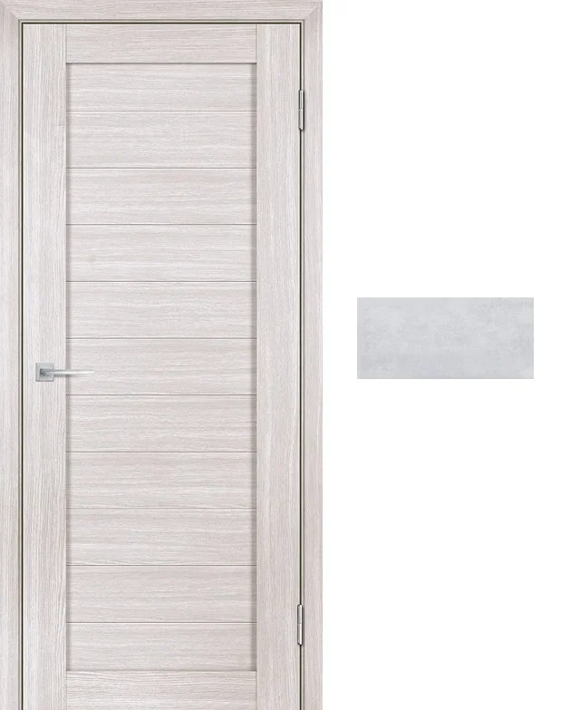 Дверь STABILEPORTE Лайт-06 глухая, бетон снежный 80, Нанотекс