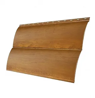 М/сайдинг Блок-Хаус NEW (GL) Print Premium Golden Wood Fresh TwinColor толщина 0,45мм, размер 0,361*5.36 м.п. (в пленке)