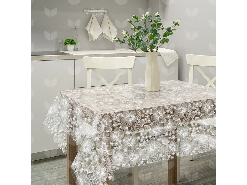 Клеенка виниловая Муза 1,32х22м Бегония 020-white