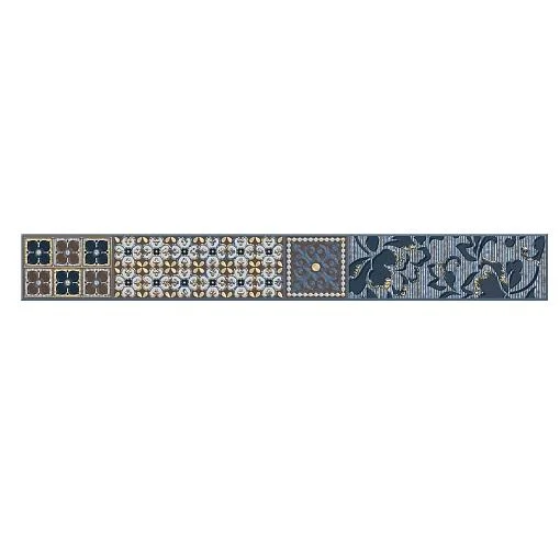 Плитка Azori Камлот Индиго "Эйша" бордюр 40,5х5