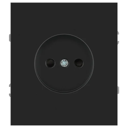 Розетка 1-местная СП ЭРА Arktik 2P 16А-250В без заземления антрацит арт.16-2106-05