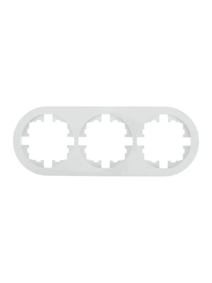 Рамка трехместная Lezard OSEN белая круглая Рамка трехместная Lezard OSEN белая круглая