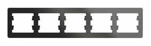 Рамка 5-местная Glossa горизонт. антрацит Schneider Electric GSL000705