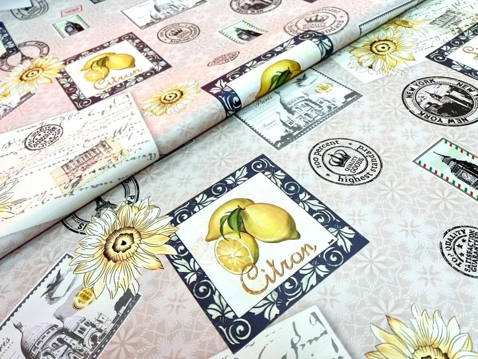Клеенка ПВХ PRINT на тканевой основе 1,37*20м, мод.ST5258-1