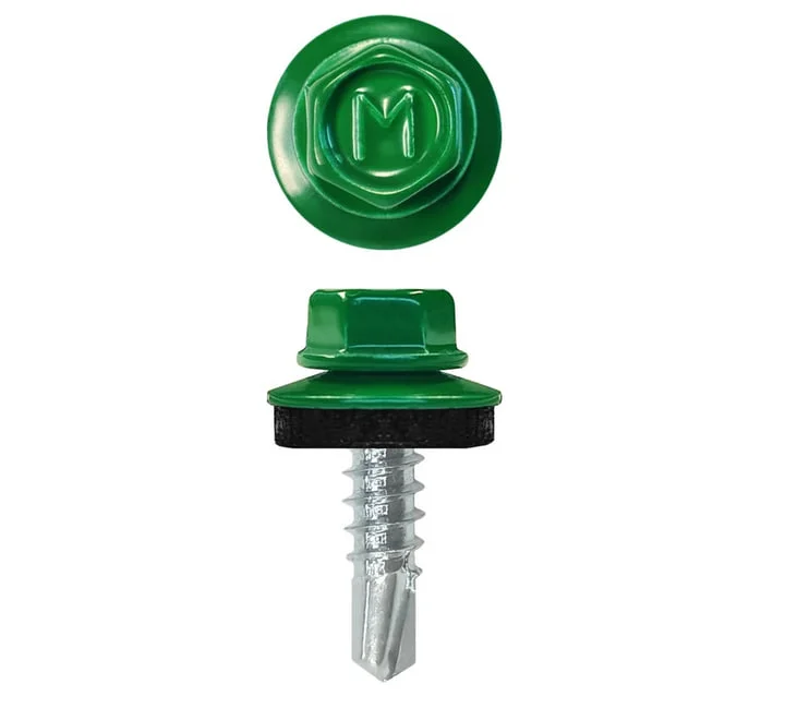 Саморез кровельный 4,8x35 (зелёная мята) RAL 6029 (уп 250шт) DAXMER