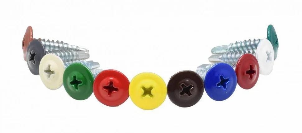 Саморезы с прессшайбой сверло 4,2х16 RAL 7024 (уп 1000шт) Саморезы с прессшайбой сверло 4,2х16 RAL 7024 (уп 1000шт)